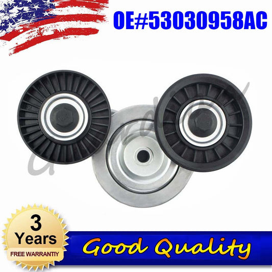 53030958AC with tensioner and double pulleys, suitable for Ram Dakota for Ram 1500 for Mitsubishi .