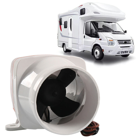 3 Inch 12V 130CFM 4 Blade White Marine Boat Bilge In-Line Air Blower Boat White Q