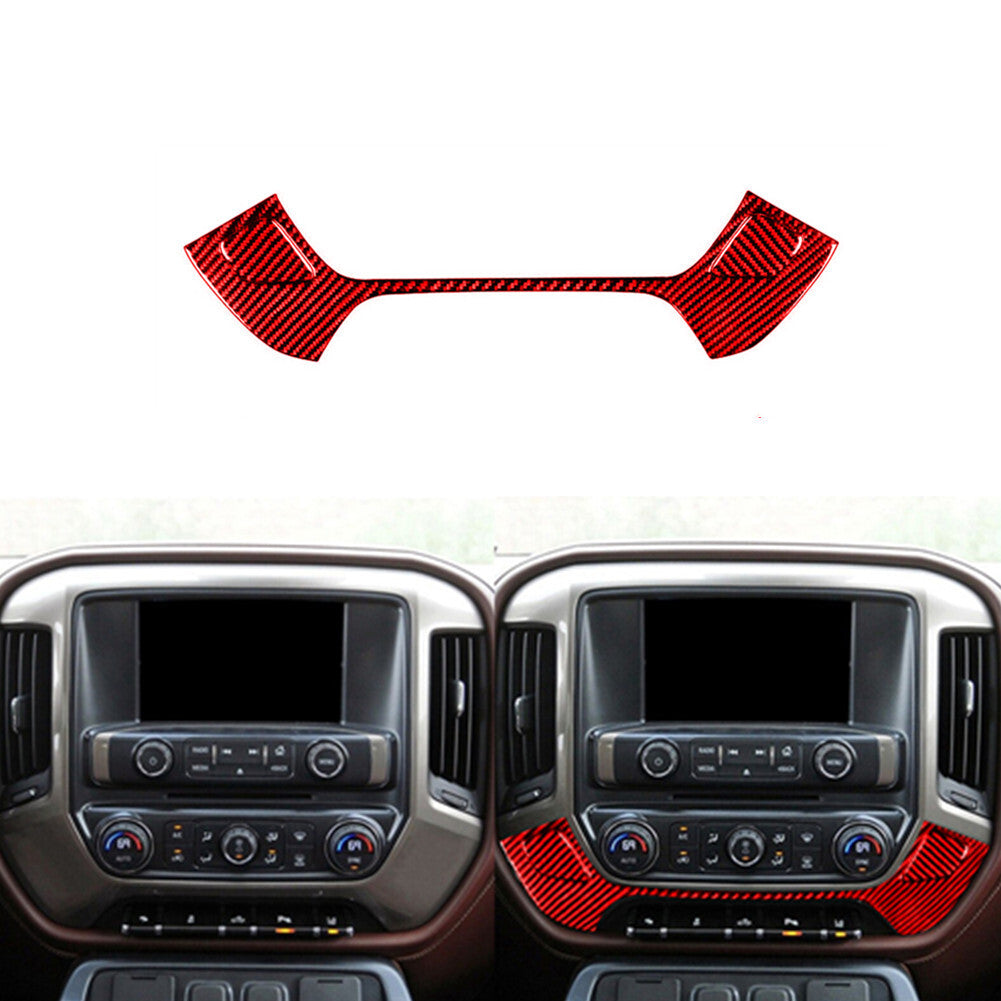 4Pcs Carbon Fiber Digital Dimate Control Cover Trim for Camry 2007-2011 v