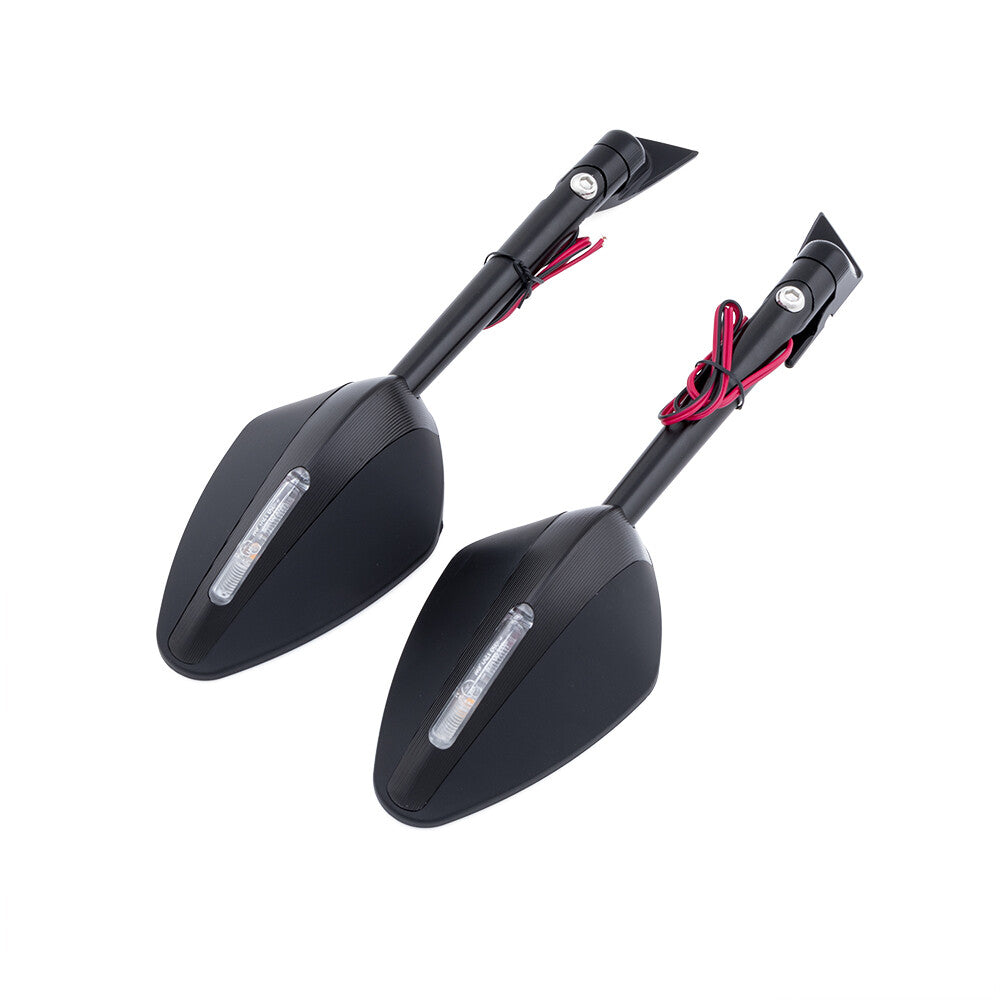 Black LED Turn Signal Light Side Mirror for Ducati V2 V4 V4S 959 1299 Panigale Q