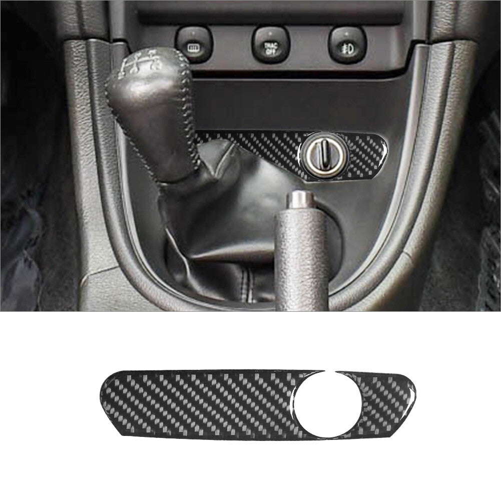 Carbon Fiber Cigarette Lighter Cover Trim for Ford for Mustang Convertible 2001-2004