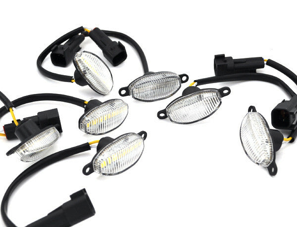 7x Clear lens LED Grille Running, Front/Rear Side Marker Lights For v