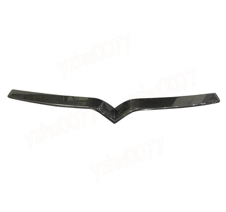 For 2012-2021 for Model S Carbon Fiber Front Bumper Middle Grille Cover Trim n