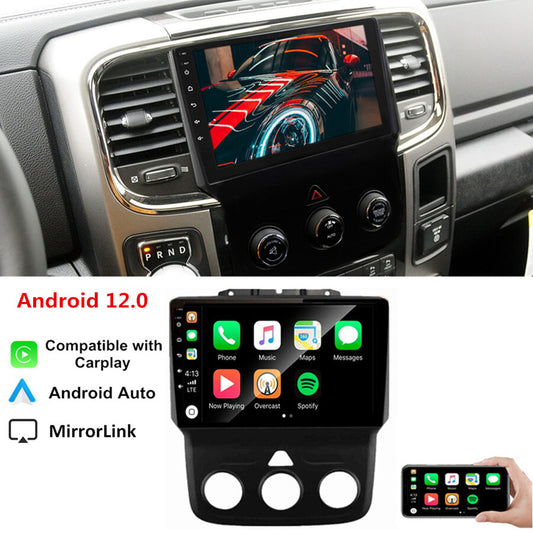 For 2013-2018 for Ram Pickup Stereo Radio Carplay 9 Android 12.0 Head Unit GPS Wifi