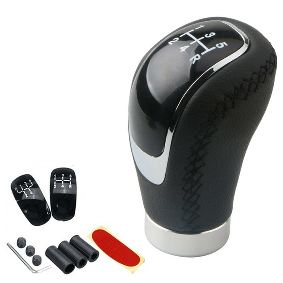 5/6 Speed Car Gear Shift Knob Manual Shifter Lever W/Replaceable Gear Knob Cap