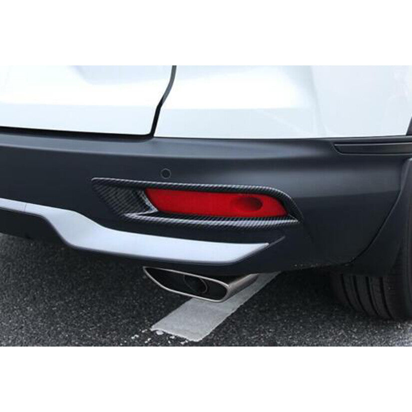 for Honda CR-V 2020-2022 Carbon Fiber Rear bumper Fog Light Frame cover Trim 2x