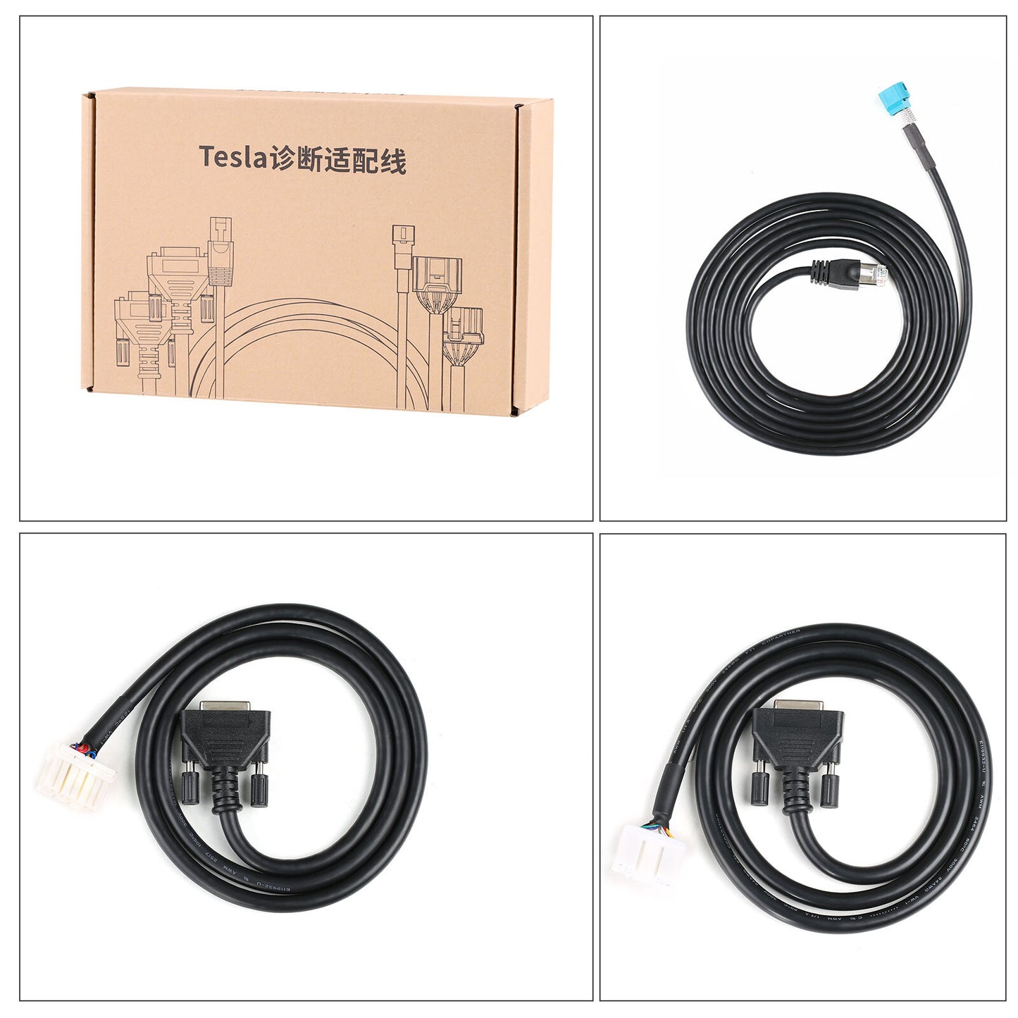for Tesla Cable Set TLAN001 TCAN001 TCAN002 For MaxiSYS MS919MS919,Ultra