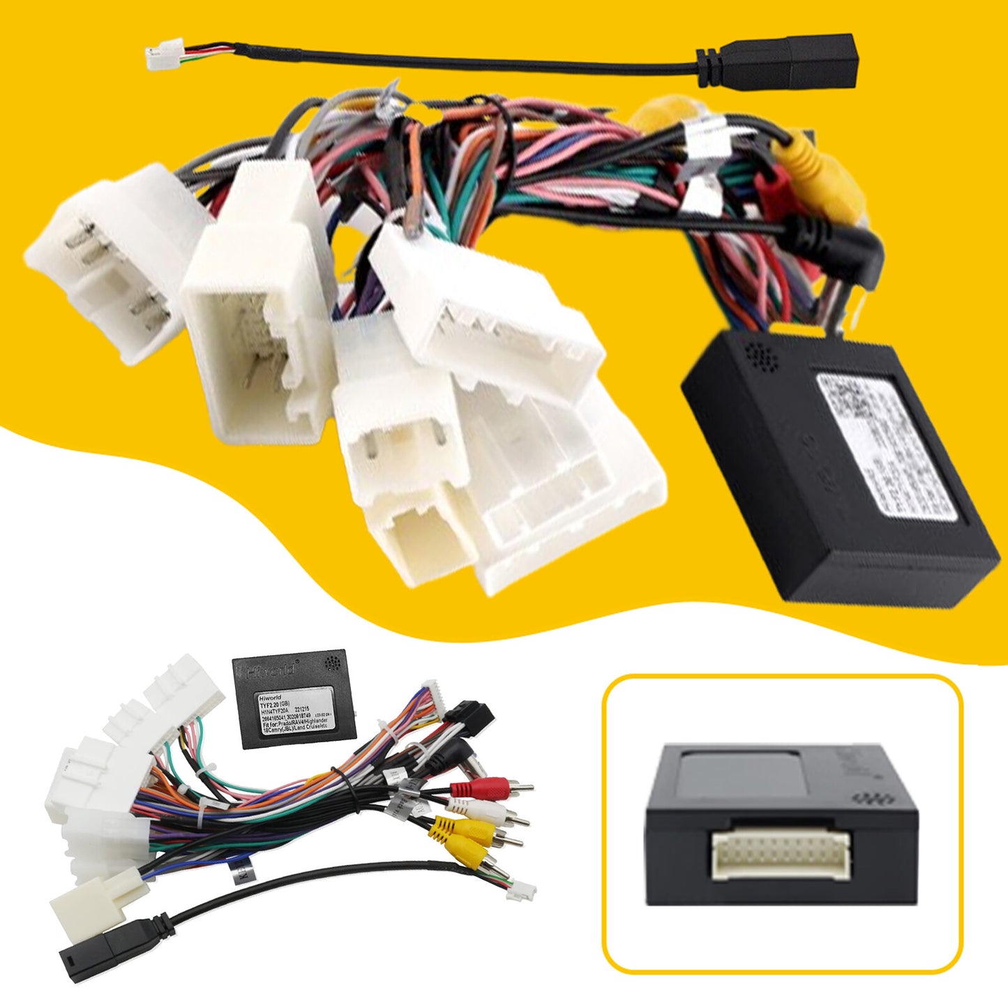 for Toyota 16PIN Car Stereo Radio Power Cord Adapter Kit with AMP Support