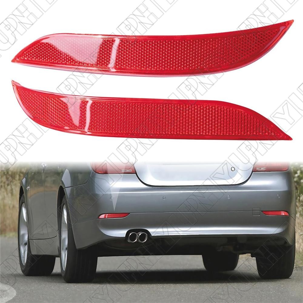 2Pcs Rear Bumper Reflector LH+RH for BMW E60 525i 530i 545i 550i 4-Door 2003-07 Q