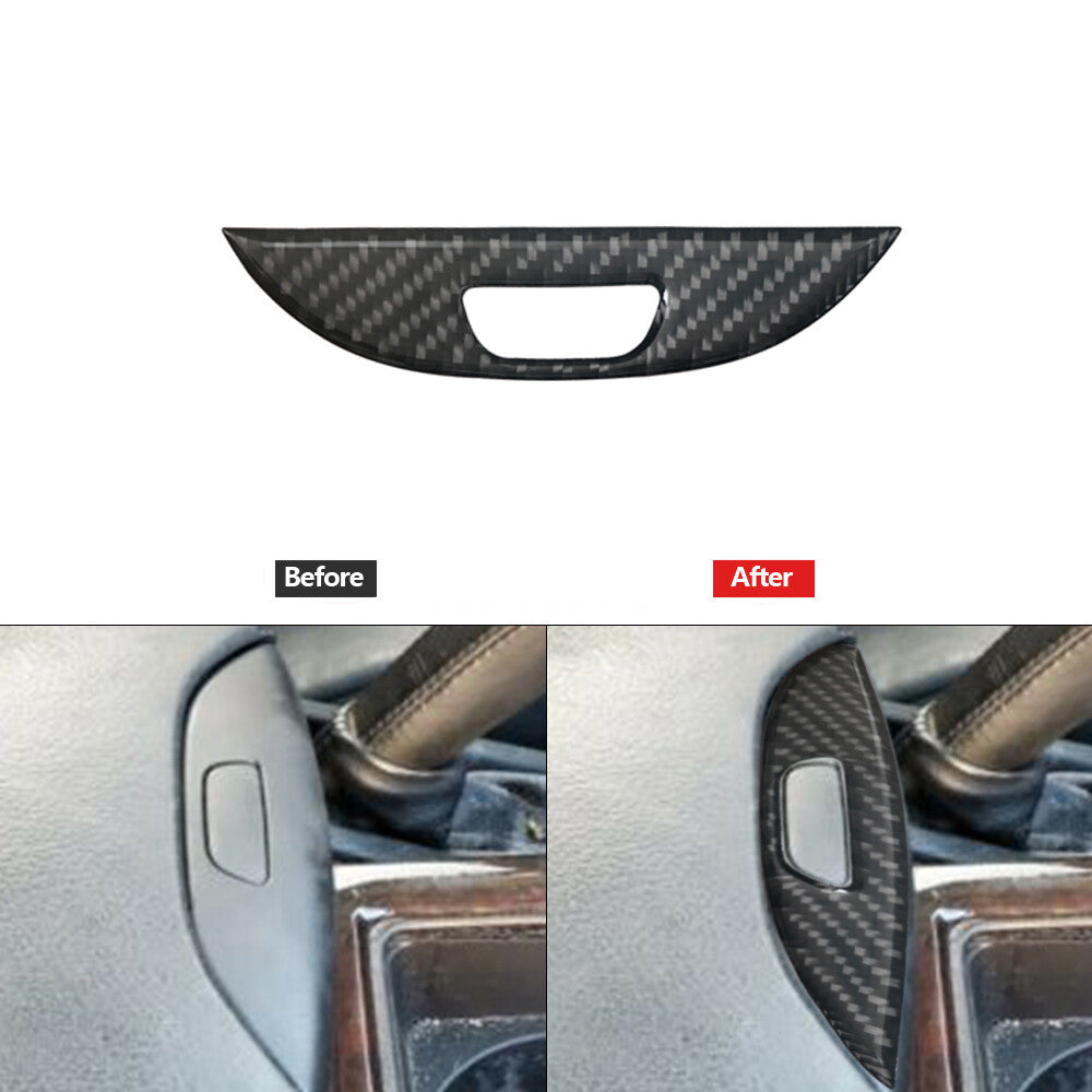 Carbon Fiber Gear Shifter Surround Panel Cover Trim Sticker for BMW X5 2000-2006