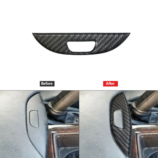 Carbon Fiber Gear Shifter Surround Panel Cover Trim Sticker for BMW X5 2000-2006