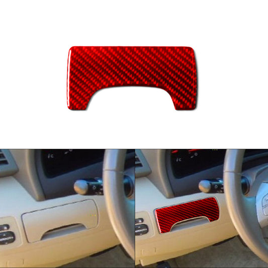 Red Carbon Fiber Coin Storage Decorative Cover Trim for Toyota for Camry 2007-2011