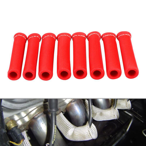8X 2500° Spark Plug Wire Boots Protector Sleeve Heat Shield Cover For LS1/LS2 Q