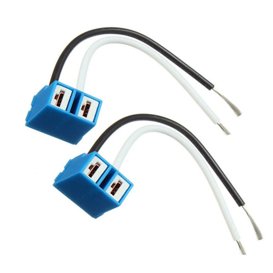 2Pcs H7 2-Pins Socket Headlight Socket LED Plug Wire Harness Adapter Connector Q
