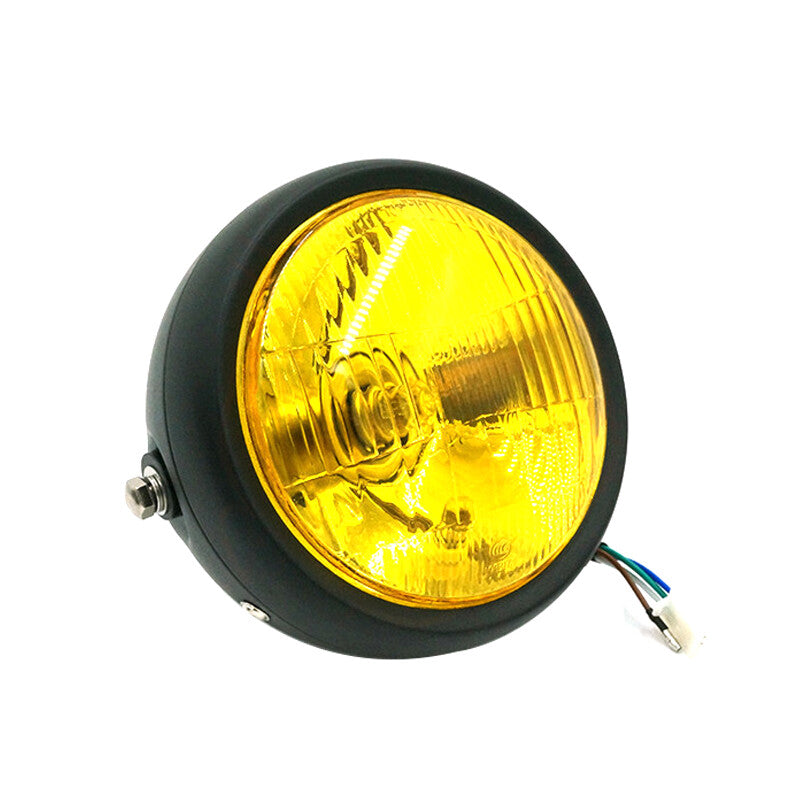 High/Low Beam 6.5 12V Amber Motorcycle Headlight Spot Fog Light Universal - n
