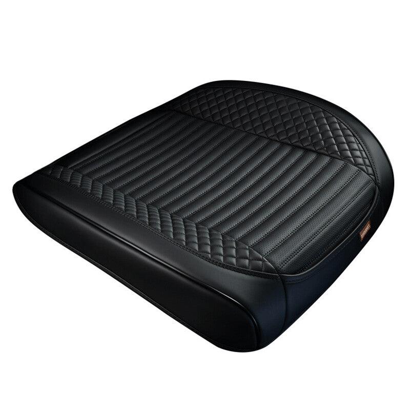 Car for Seat Cover Leather Breathable Chair Cushion Anti-skid Black Set v