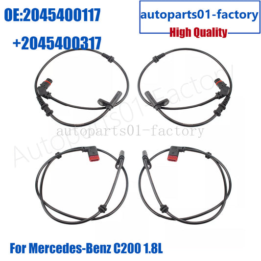 4PCS ABS Wheel Speed Sensor for Mercedes Benz C300 C350 2008-2011 C230 2008-2009
