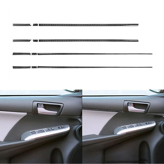 12x for Toyota for Camry 2012-2014 Carbon Fiber Interior Door Panel Cover Trim