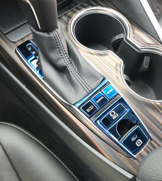 For Toyot@a for Camry 2020-2023 Blue Inner Console Shift Panel Button sticker Cover n