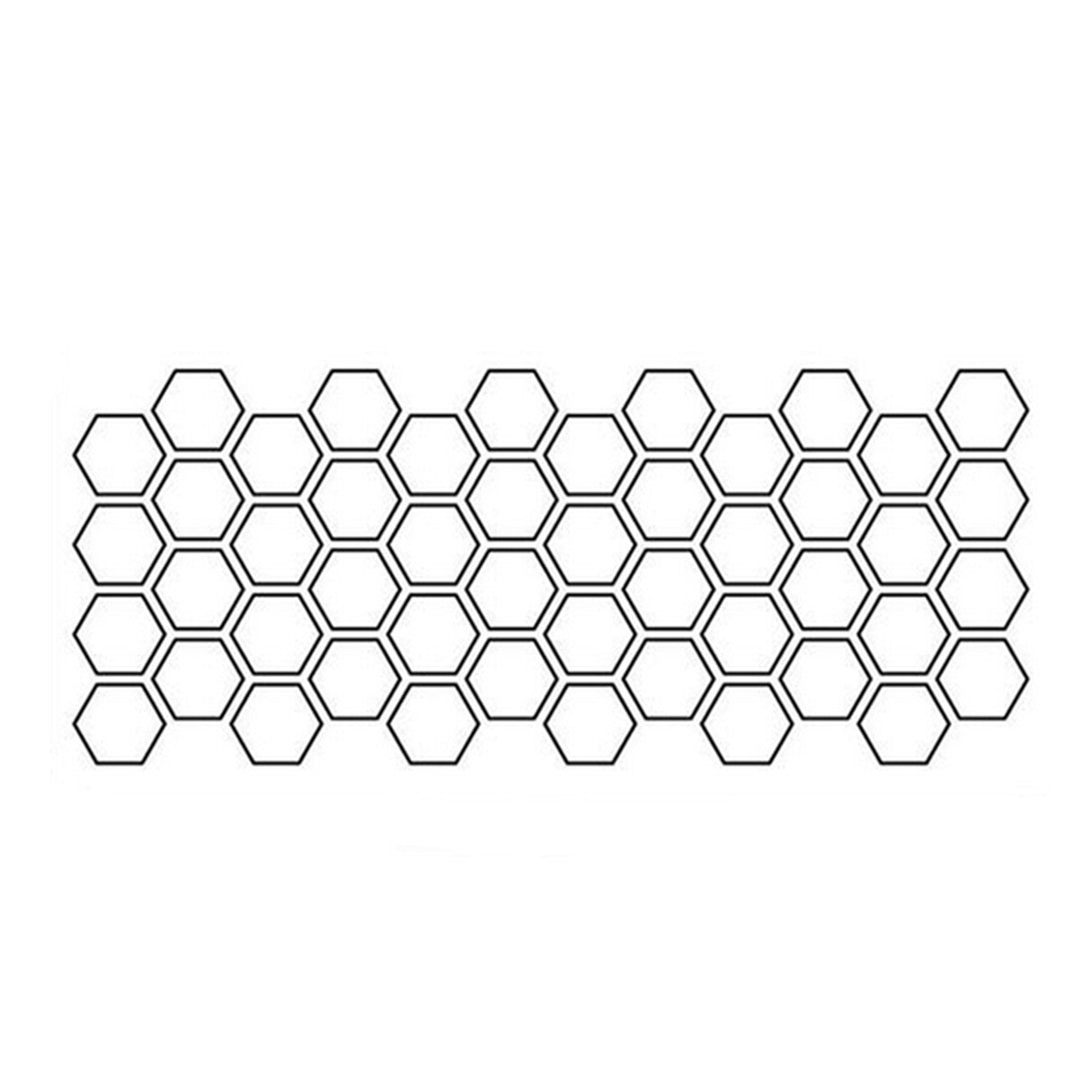 Racing Car Camouflage Kit Hollow Hexagon Honeycomb Side Stickers Decals Black