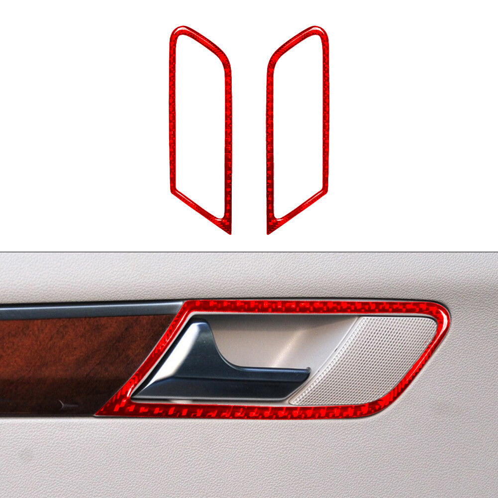 Carbon Fiber Interior Door Handle Panel Cover Trim for Honda for Civic Si 2002-2005 v
