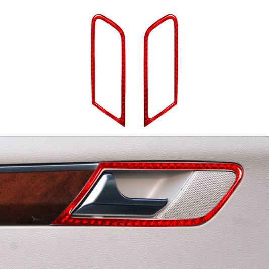 Carbon Fiber Interior Door Handle Panel Cover Trim for Honda for Civic Si 2002-2005 v