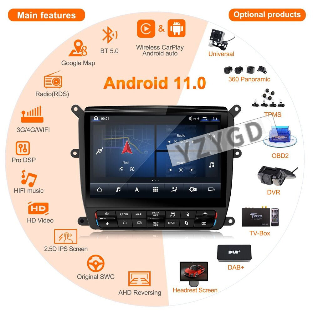 for Maserati Quattroporte 2009-2012 Android Car Radio CarPlay Receiver Screen