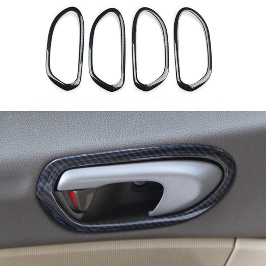 ABS Carbon Fiber Side Door Inner Handle Cover Trim for Honda 8th for Civic 2006-2011