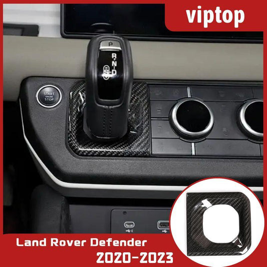 for Land Rover for Defender 20-23 Center Console Gear Shifter Cover Trim Real Carbon