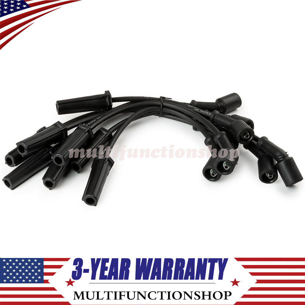 Spark Plug Wire w/ Heat Shield for Chevy for GMC 1999-2006 LS1 VORTEC 4.8L 5.3L 6.0L Q