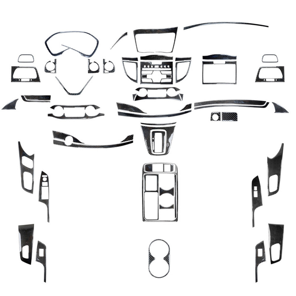 57Pcs Carbon Fiber Interior Full Set Cover Trim Kit for Honda CRV CR-V 2015-2016