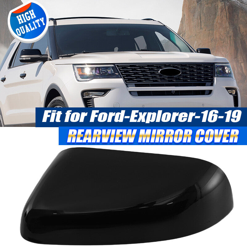 Glossy black finish for Ford Explorer 2016, 2017, and 2019 models - Left wing mirror cap