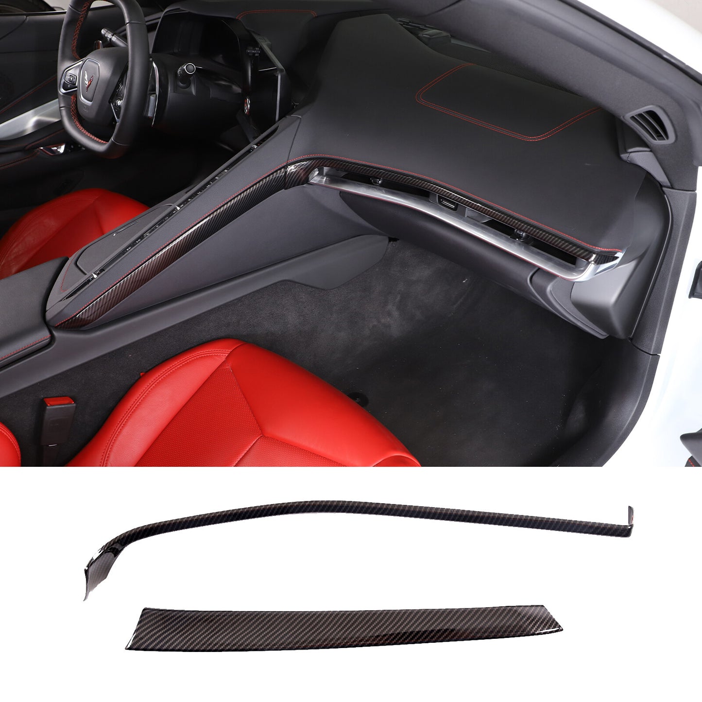 1pcs Carbon Fiber Inner Gear Shift Panel Cover Trim for Altima 2019-2024- v