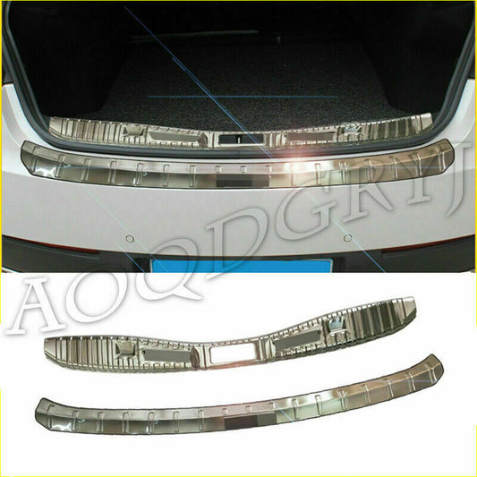 2X for Lincoln MKZ 2017-2020 Silver Rear Trunk Bumper Protector Cover Guard trim