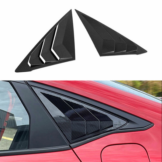 2X For 22-2024 for Honda for Civic 11th Sedan Rear Side Window Louver Shutter Cover Trim