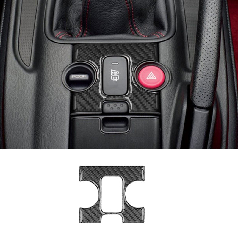 Red for Seat Button Frame Trim Type B Cover Carbon Fiber for Chevy Impala 2014-2020 v