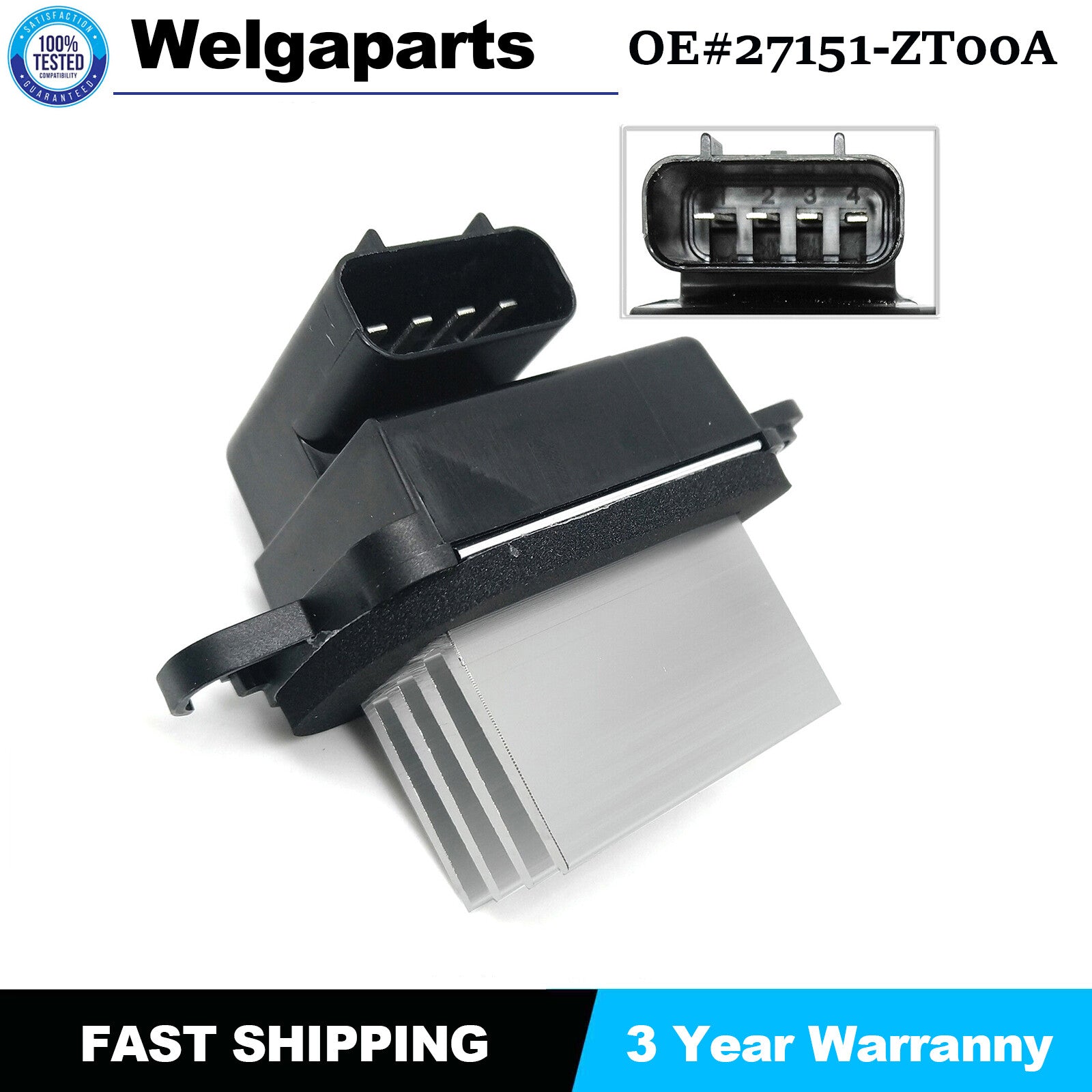 1x for Nissan Frontier Xterra Armada 27151-ZT00A NEW HVAC Blower Motor Resistor