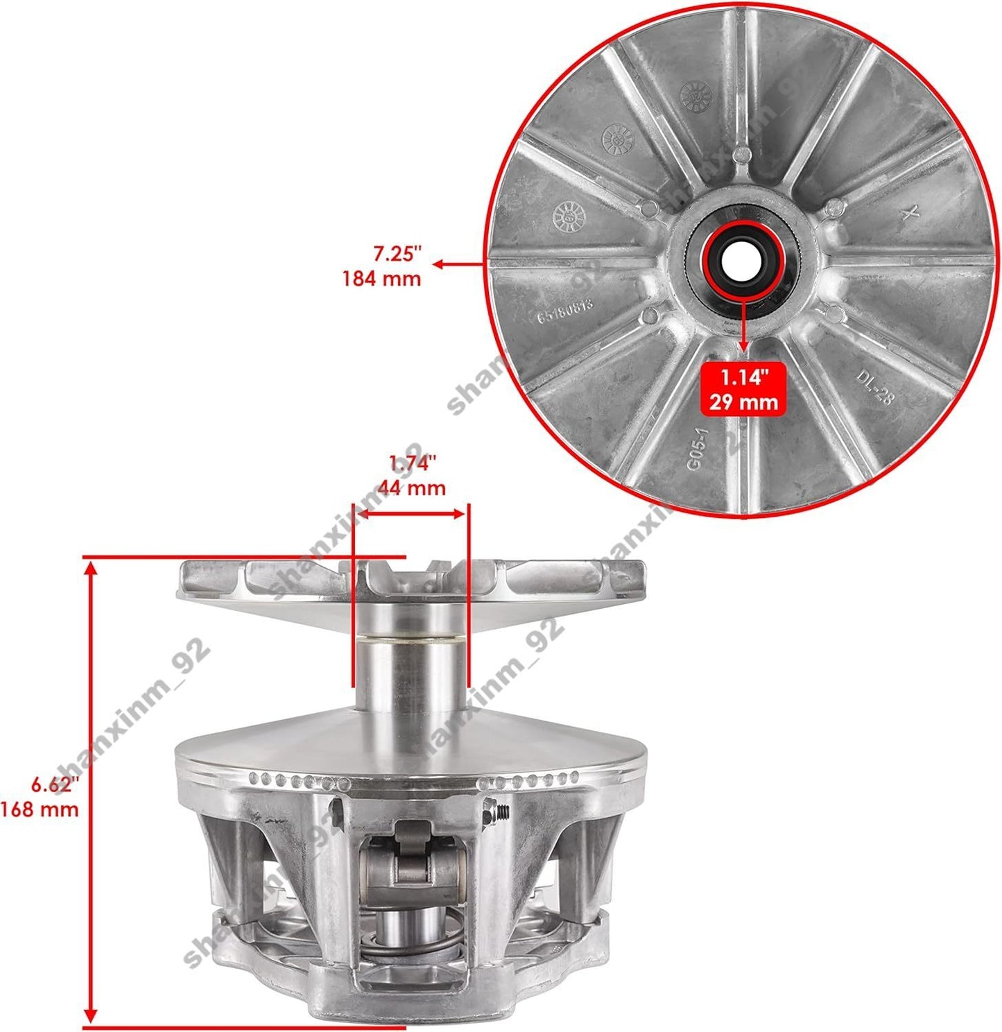 1323063 Caltric Primary Drive Clutch with Tool for Polaris Sportsman 570 14-20