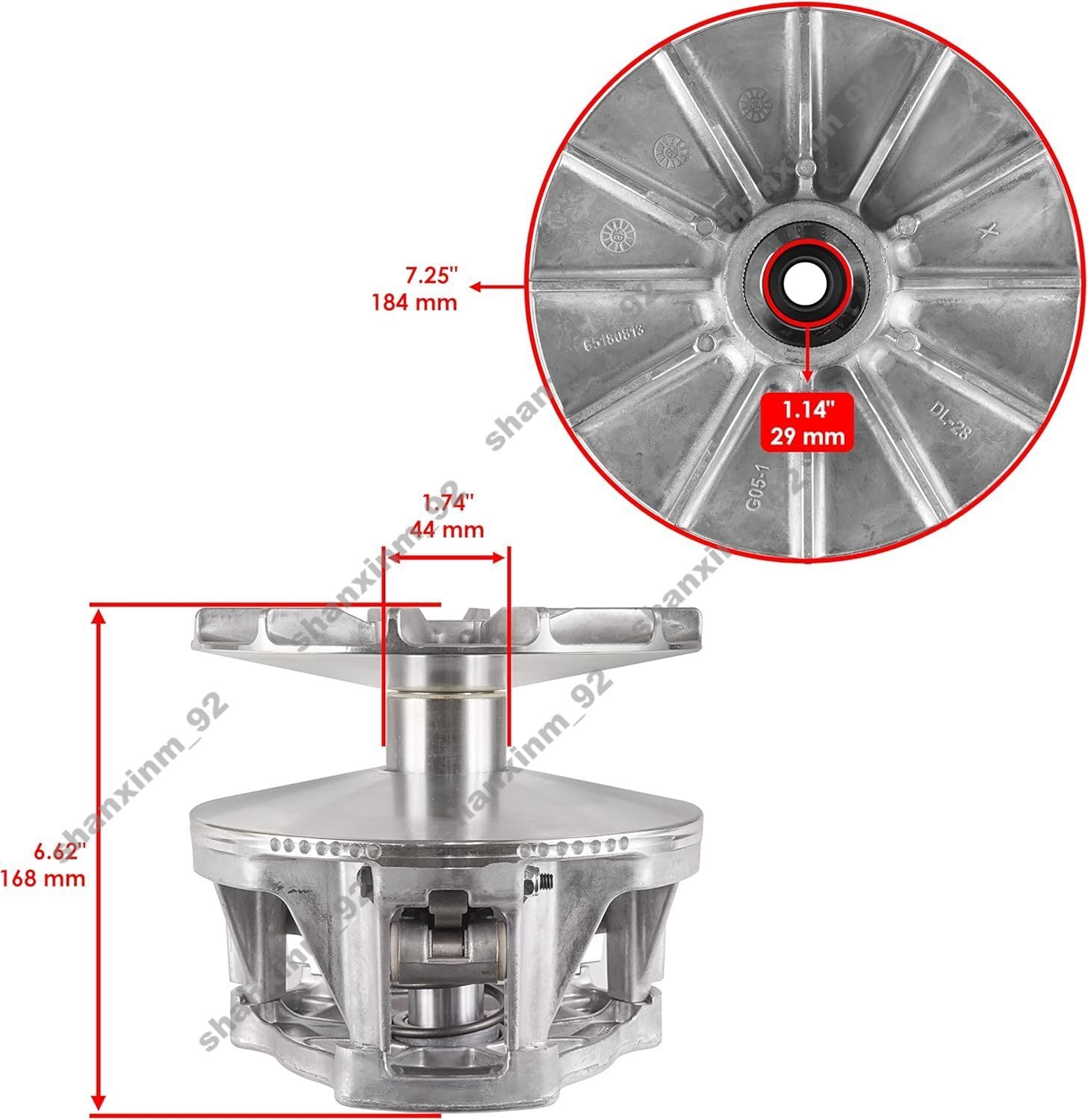 1323063 Caltric Primary Drive Clutch with Tool for Polaris Sportsman 570 14-20