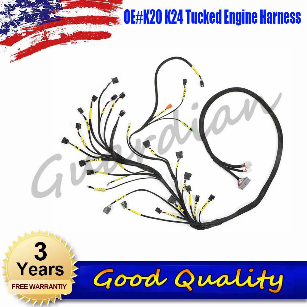 1PC K20 K24 Tucked Engine Harness for Acura K-Swap Integra CRX EK EG RSX Type S