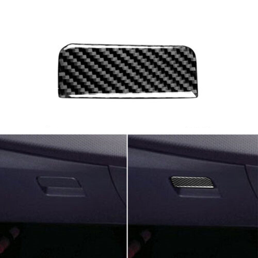 Carbon Fiber for Co -pilot Storage Box Panel Cover Trim for Mitsubishi Lancer 2008-15