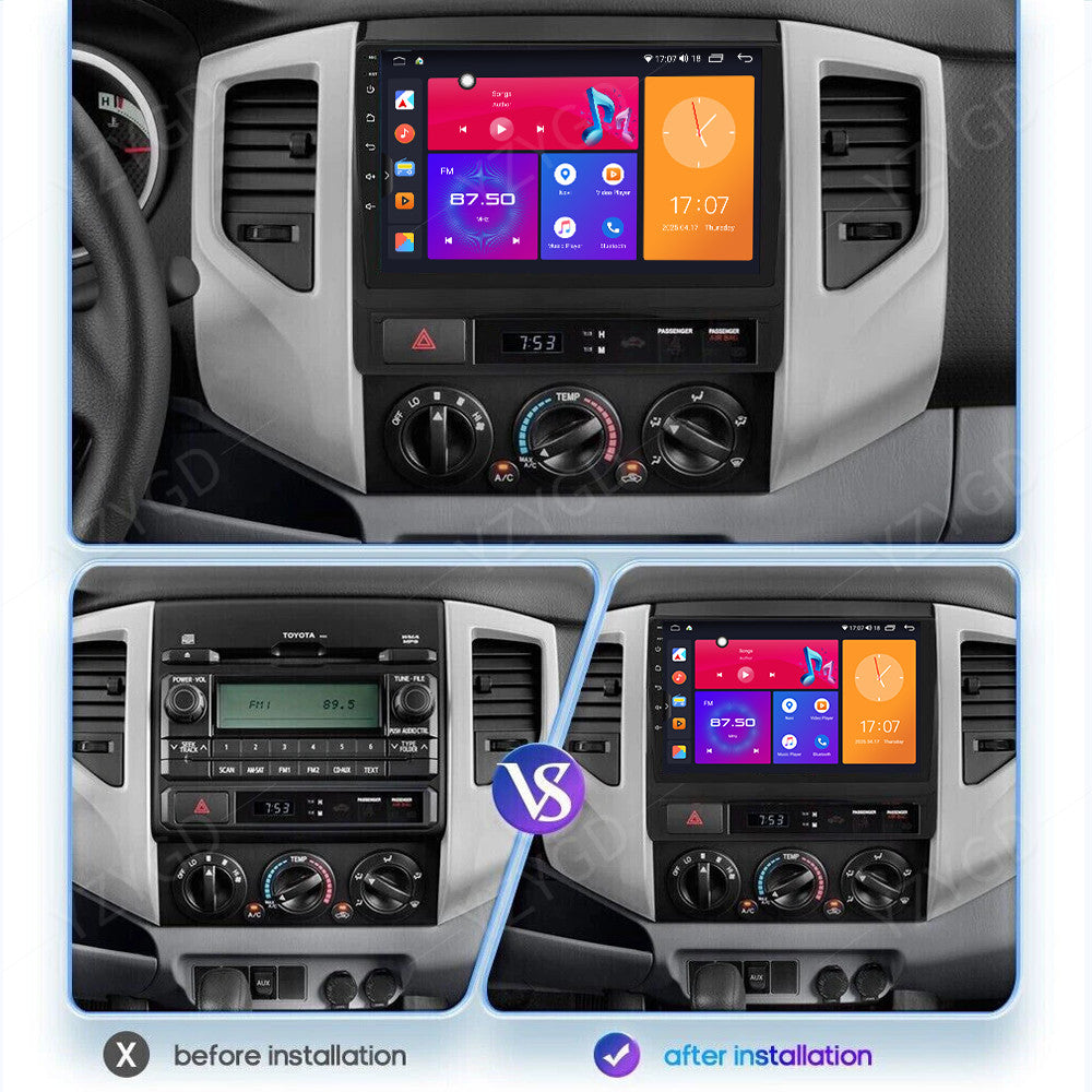 9 Carplay for Toyota Tacoma 2005-2013 Android 14 Car Stereo Radio Wifi GPS Navi