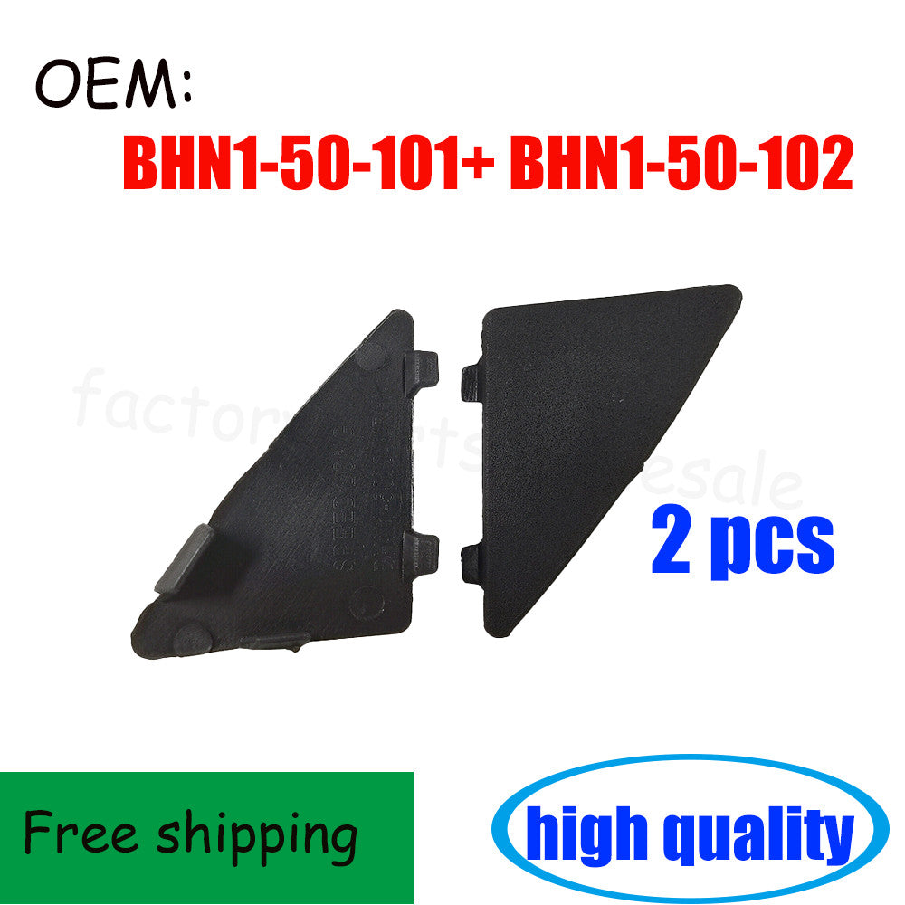A pair of front bumper lower grille tow hook eye shield covers for Mazda 3 2014 - 2016 - n