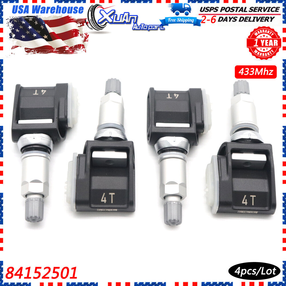 4-pack of tire pressure sensors (TPMS) for Silverado for GMC trailers 84152501 84338125- v