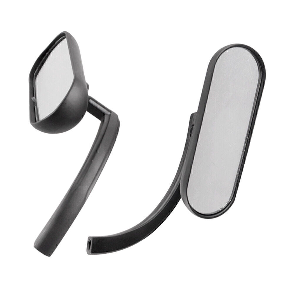 For Cruiser Chopper 2x Black Universal Motorcycle Rear View Mirrors Q