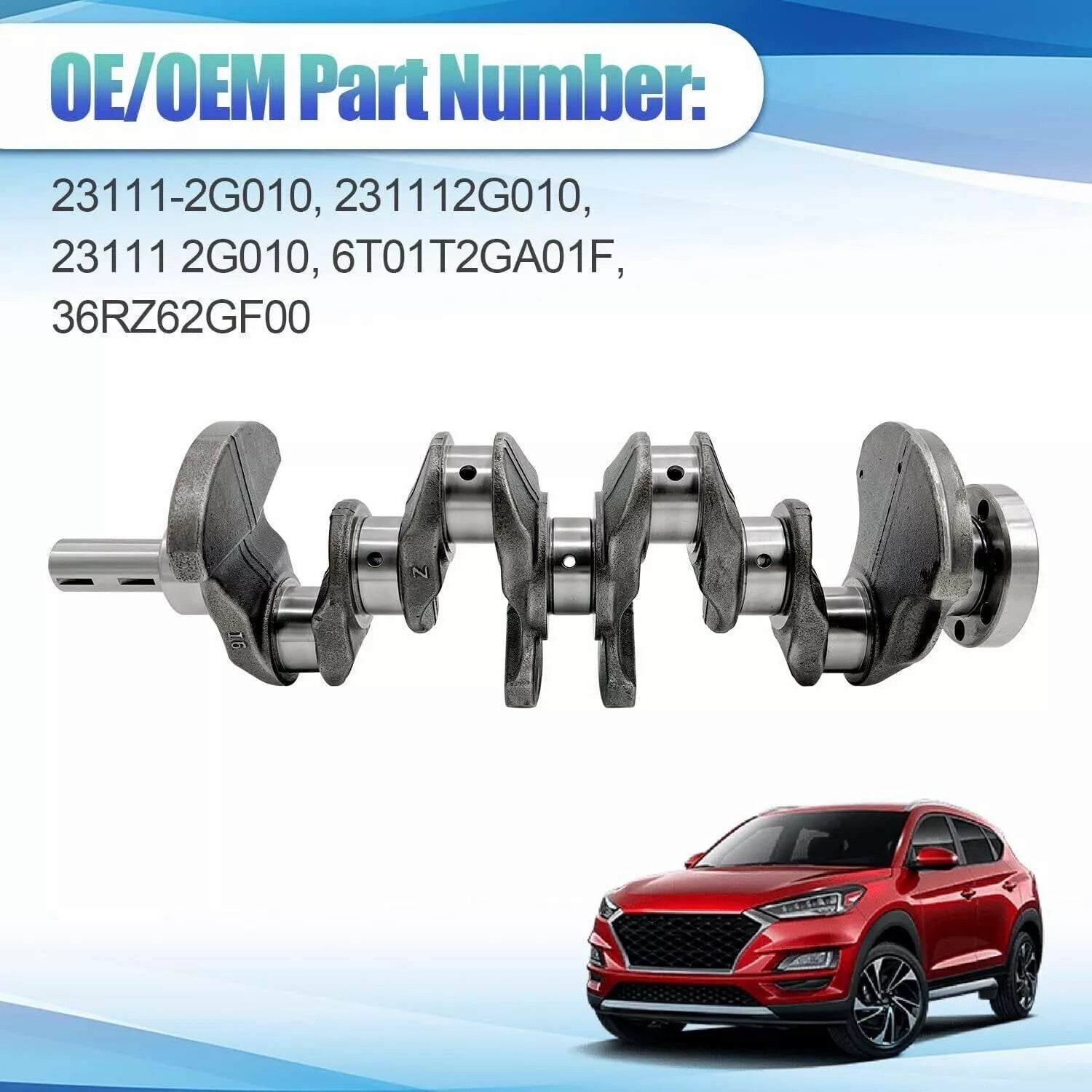 Crankshaft 23111-2G010 for Hyundai for Tucson Sonata for KIA Forte Optima G4KD 2L Turbo
