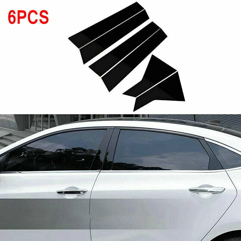 Piano Black Pillar Posts Door Window Molding Strip for Honda for Civic Sedan 22-2024