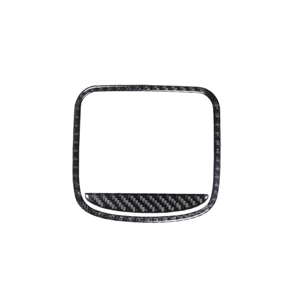 2-piece carbon fiber interior rear center console cover trim for Chrysler 200
