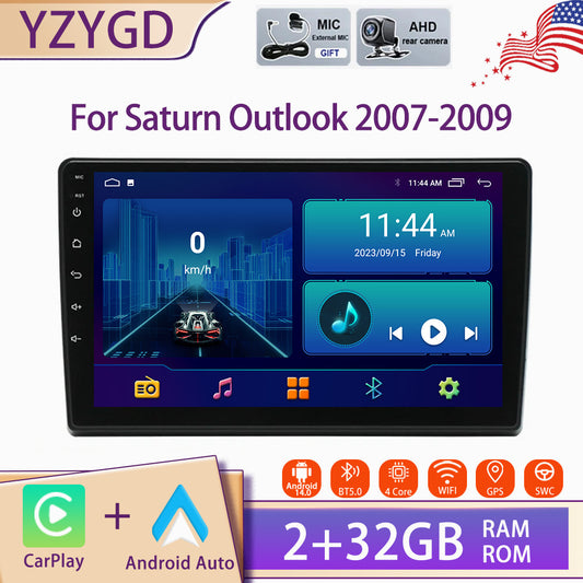 Android Carplay for Saturn Outlook 2007-2009 Car Stereo Radio GPS Player Screen