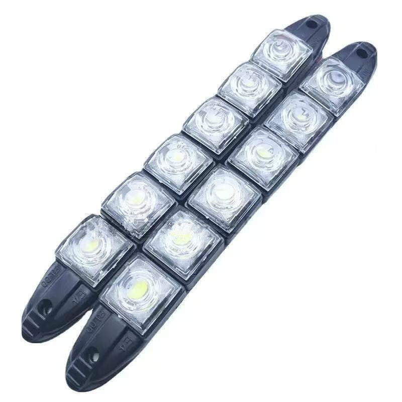 2Pc Waterproof DRL 6 Led Car Decorative Flexible Daytime Running Light Driving
